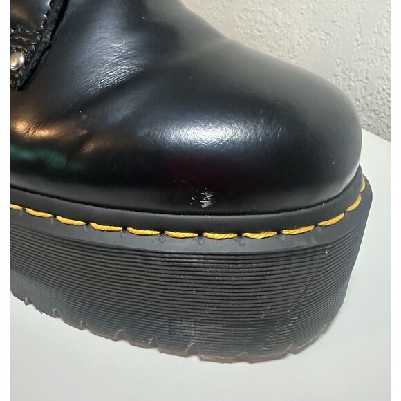DR. MARTENS Jadon Max Black Buttero Leather Platform Ankle Boots Women's 10 - Picture 5 of 14